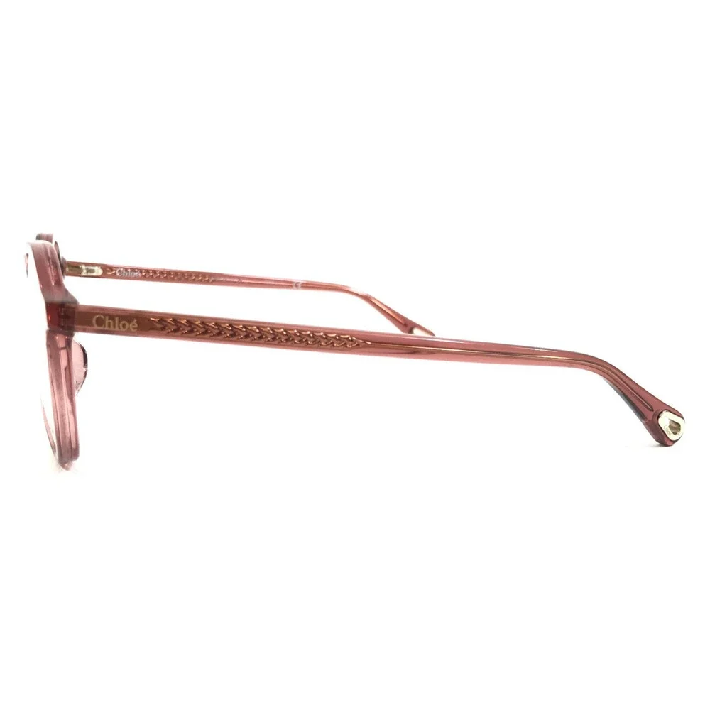 Chloe Eyeglasses Frames CH0012OA 002 Transparent Pink Asian Fit 50-17-145